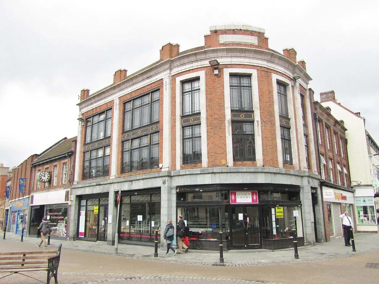 Broad Street in Worcester city centre. This is a general view of the city centre and does not show a taxi or a taxi rank